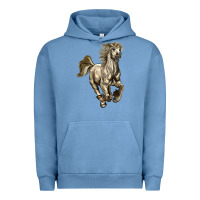 Pigment Pebble Blue percheron horse Urban Hoodie - LillyAllenDesigns