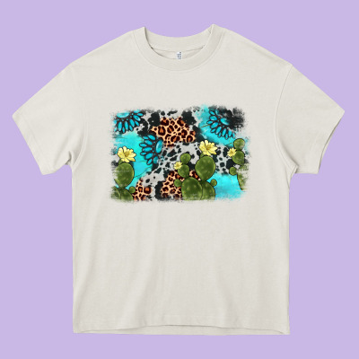 Cactus Gemstone Background Heavy Core Tee Designed By Adodesignshop