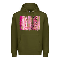 Army Green cancer brushstroke Premium Hoodie - FaDigitalArtStudio