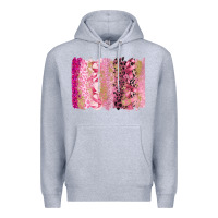 Heather Grey cancer brushstroke Premium Hoodie - FaDigitalArtStudio