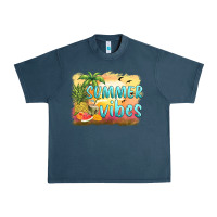 Midnight Navy summer vibes sunset and fruits Urban Heavy Tee - BarkalooDesign