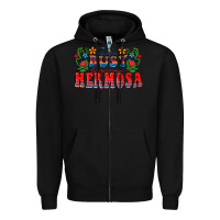 Black Too busy being hermosa Zipper Hoodie - FaDigitalArtStudio