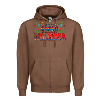 Chestnut Too busy being hermosa Zipper Hoodie - FaDigitalArtStudio