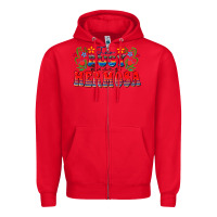 Red Too busy being hermosa Zipper Hoodie - FaDigitalArtStudio