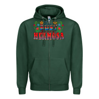 Sports Green Too busy being hermosa Zipper Hoodie - FaDigitalArtStudio