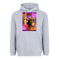 Heather Grey witchy cat Heavyweight Hoodie - BundleAndBundleShop