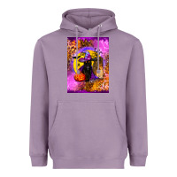 Lavender witchy cat Heavyweight Hoodie - BundleAndBundleShop