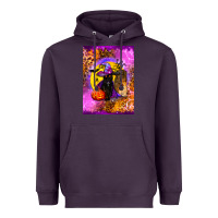 Plum witchy cat Heavyweight Hoodie - BundleAndBundleShop