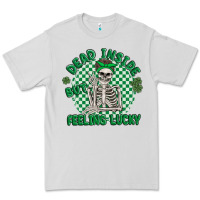 Dove Grey dead inside but feeling lucky Premium Tee - MaliasSmallBusiness