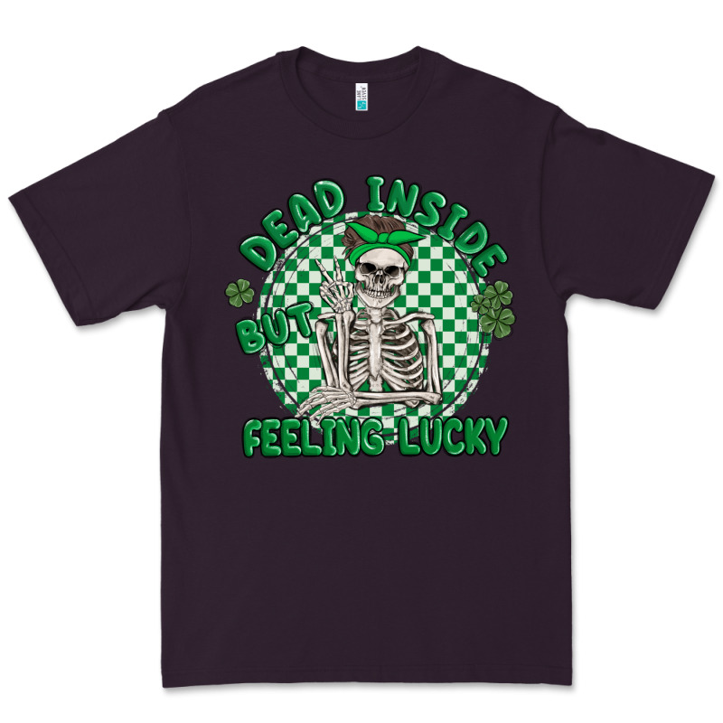Dead Inside But Feeling Lucky Premium Tee by MaliasSmallBusiness | Teevron