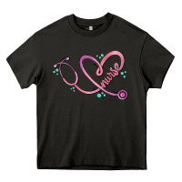 Asphalt nurse heart Heavy Core Tee - MaliasSmallBusiness