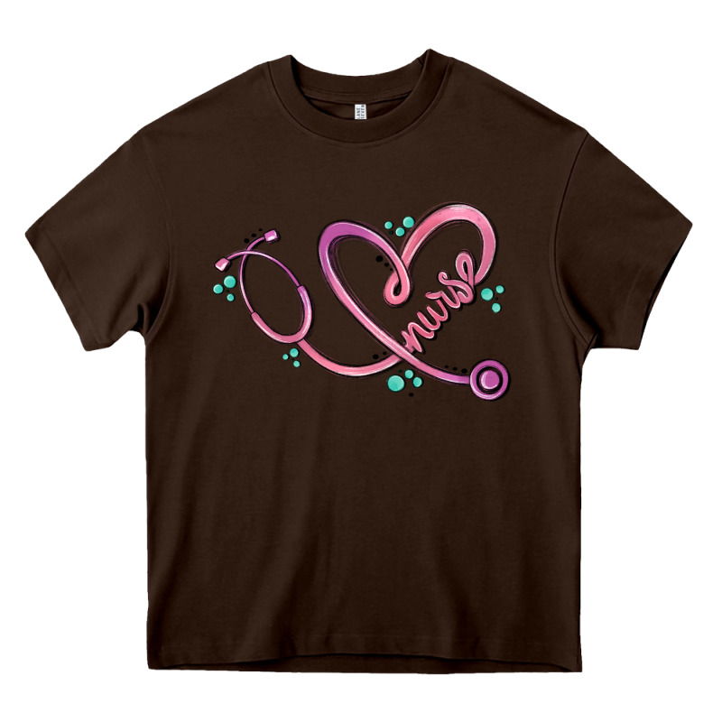 Nurse Heart Heavy Core Tee by MaliasSmallBusiness | Teevron