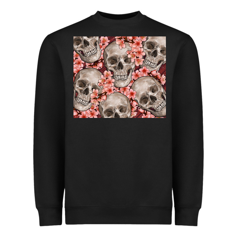 Skulls And Flowers Heavyweight Sweatshirt by TumblerDesignByShophia | Teevron