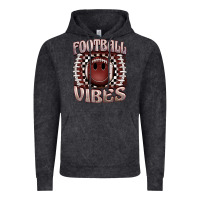 Vintage Black football vibes smiley face Vintage Hoodie - BarkalooDesign