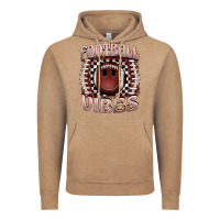 Vintage Coffee football vibes smiley face Vintage Hoodie - BarkalooDesign