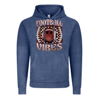 Vintage Denim football vibes smiley face Vintage Hoodie - BarkalooDesign