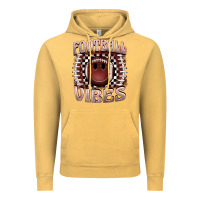 Vintage Mustard football vibes smiley face Vintage Hoodie - BarkalooDesign