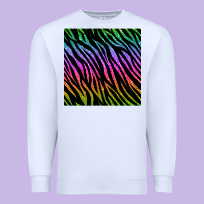 Zebra Glitter Seamless Pattern Premium Sweatshirt Designed By Bundleandbundleshop