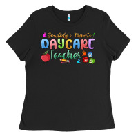 Black somebody's favorite daycare teacher Ladies Tee - MaliasSmallBusiness