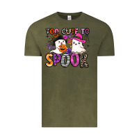 Vintage Olive too cute to spook Vintage Tee - BarkalooDesign