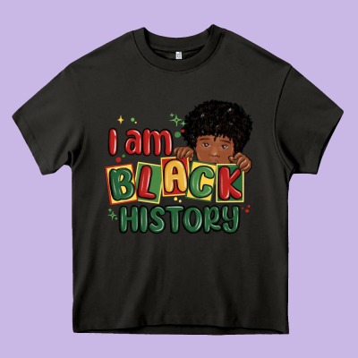 I Am Black History Black Boy Heavy Core Tee Designed By Maliassmallbusiness