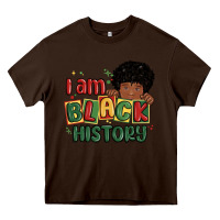 Chocolate Brown i am black history black boy Heavy Core Tee - MaliasSmallBusiness