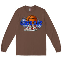 Chestnut Game day Basketball Long Sleeve Tee - NancyCooperArtShop