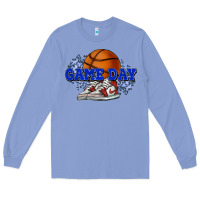 Colony Blue Game day Basketball Long Sleeve Tee - NancyCooperArtShop