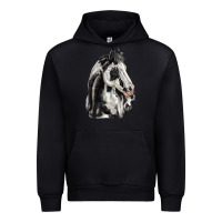 Black paint horse Urban Hoodie - LillyAllenDesigns