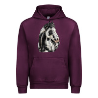 Mauve Wine paint horse Urban Hoodie - LillyAllenDesigns