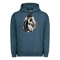 Pigment Midnight Navy paint horse Urban Hoodie - LillyAllenDesigns