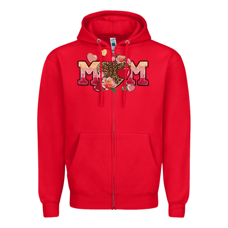 Valentine's Day Mom Zipper Hoodie by FaDigitalArtStudio | Teevron