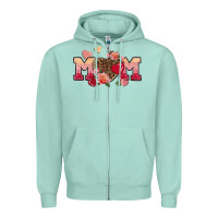 Seafoam Valentine's Day mom Zipper Hoodie - FaDigitalArtStudio