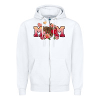 White Valentine's Day mom Zipper Hoodie - FaDigitalArtStudio