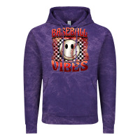 Cloud Purple baseball vibes smiley face Vintage Hoodie - BarkalooDesign
