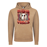 Vintage Coffee baseball vibes smiley face Vintage Hoodie - BarkalooDesign