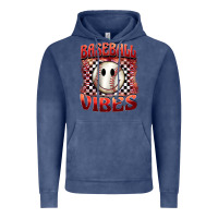Vintage Denim baseball vibes smiley face Vintage Hoodie - BarkalooDesign