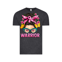 Vintage Black cancer warrior messy bun Vintage Tee - BarkalooDesign
