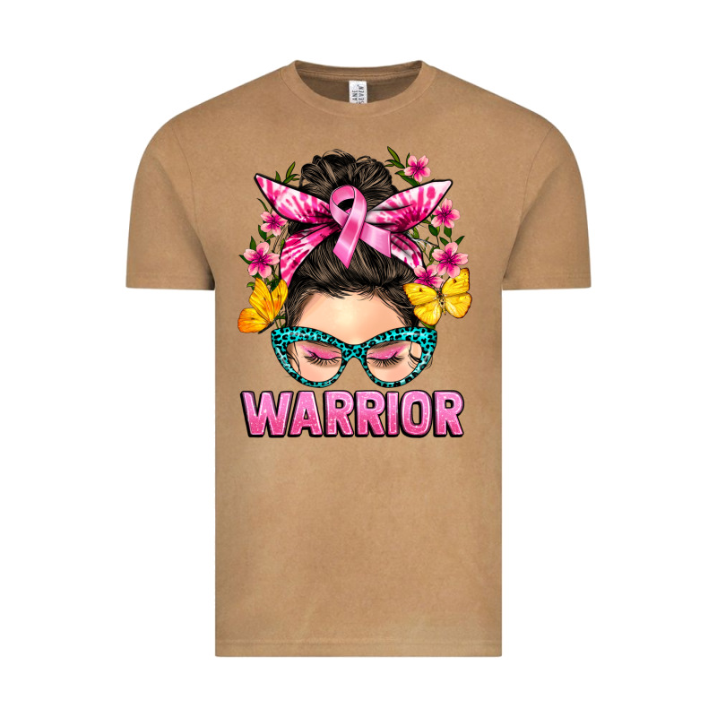Cancer Warrior Messy Bun Vintage Tee by BarkalooDesign | Teevron