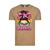 Vintage Coffee cancer warrior messy bun Vintage Tee - BarkalooDesign