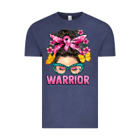 Vintage Denim cancer warrior messy bun Vintage Tee - BarkalooDesign