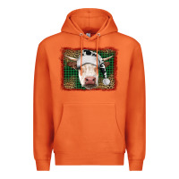 Carrot Merry Christmas Hereford Cow With Background Premium Hoodie - RanaPortraitStore