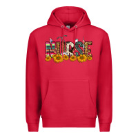 Cardinal Western Nurse Sunflower Premium Hoodie - FaDigitalArtStudio