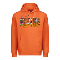 Carrot Western Nurse Sunflower Premium Hoodie - FaDigitalArtStudio