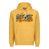 Mustard Western Nurse Sunflower Premium Hoodie - FaDigitalArtStudio