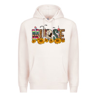 Pale Pink Western Nurse Sunflower Premium Hoodie - FaDigitalArtStudio