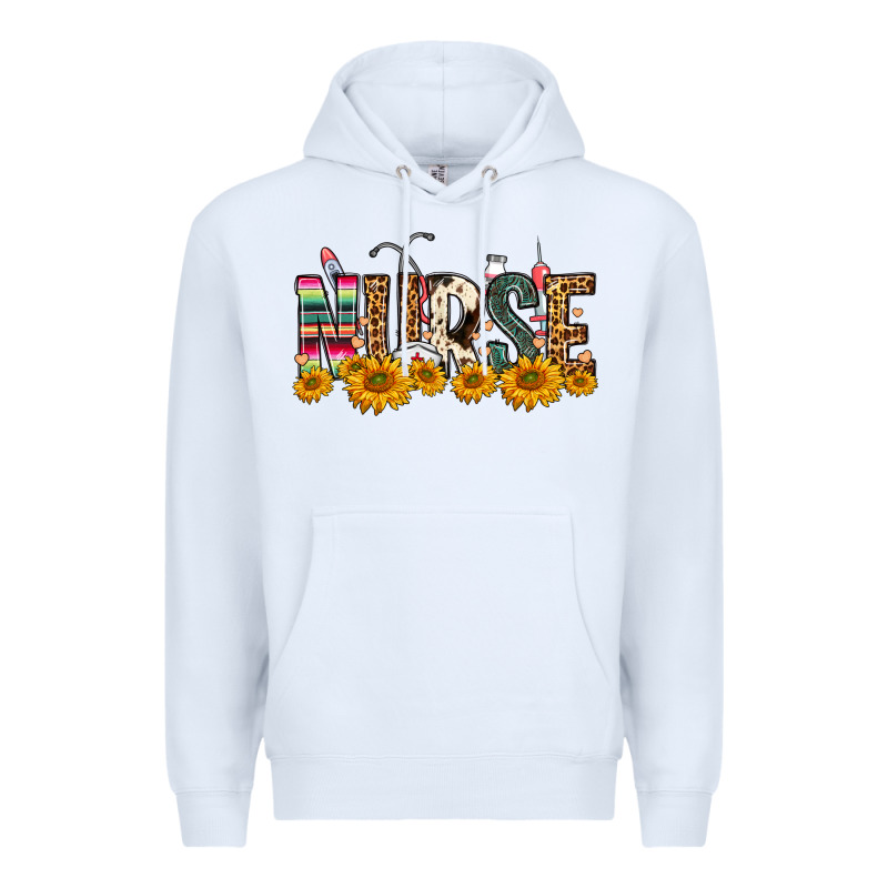 Western Nurse Sunflower Premium Hoodie by FaDigitalArtStudio | Teevron