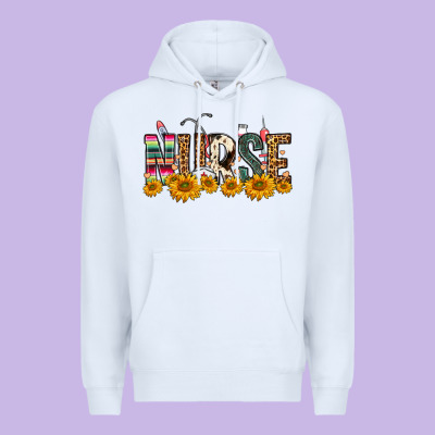Western Nurse Sunflower Premium Hoodie Designed By Fadigitalartstudio