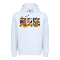 White Western Nurse Sunflower Premium Hoodie - FaDigitalArtStudio