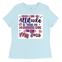 Baby Blue small business Ladies Tee - MaliasSmallBusiness